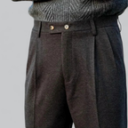 Pantalon Taille Haute À Coupe Ajustée Pour Homme | Idéal Pour Occasions Formelles Et Quotidiennes