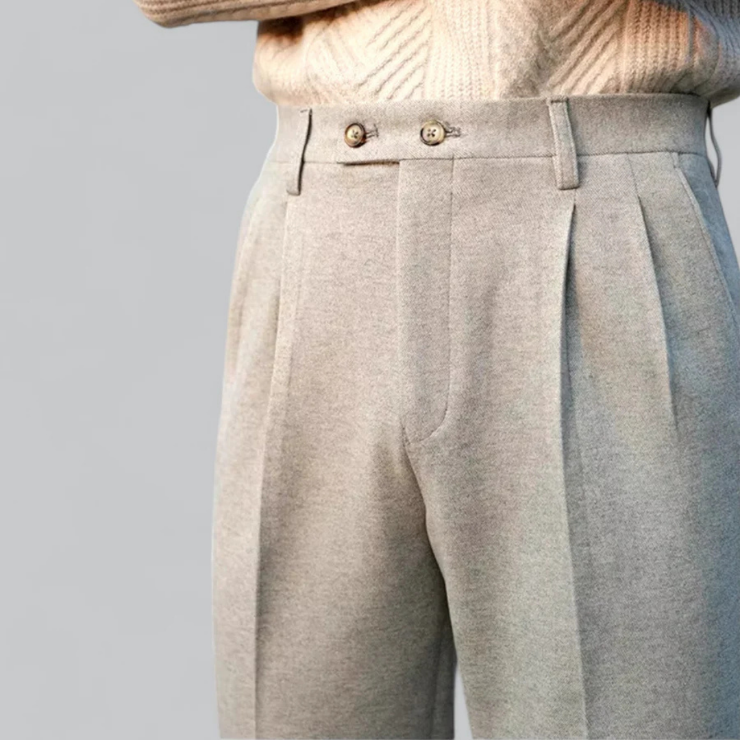 Pantalon Taille Haute À Coupe Ajustée Pour Homme | Idéal Pour Occasions Formelles Et Quotidiennes