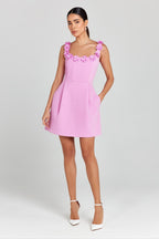 Robe Mini À Motifs Floraux Et Coupe Structurée Pour Femmes | Idéale Pour Les Soirées Et Événements