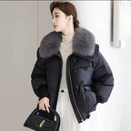Parka Longue à Col Imitation Fourrure pour Femme | Idéale pour les Journées Froides