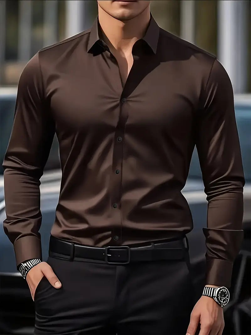 Chemise À Manches Longues Pour Homme | Idéale Pour Usage Quotidien