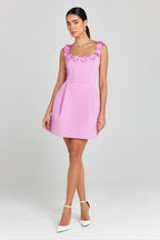 Robe Mini À Motifs Floraux Et Coupe Structurée Pour Femmes | Idéale Pour Les Soirées Et Événements