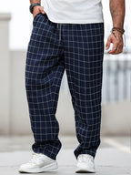 Pantalon à Motif avec Taille Élastique et Cordon pour Homme | Idéal pour un Usage Quotidien