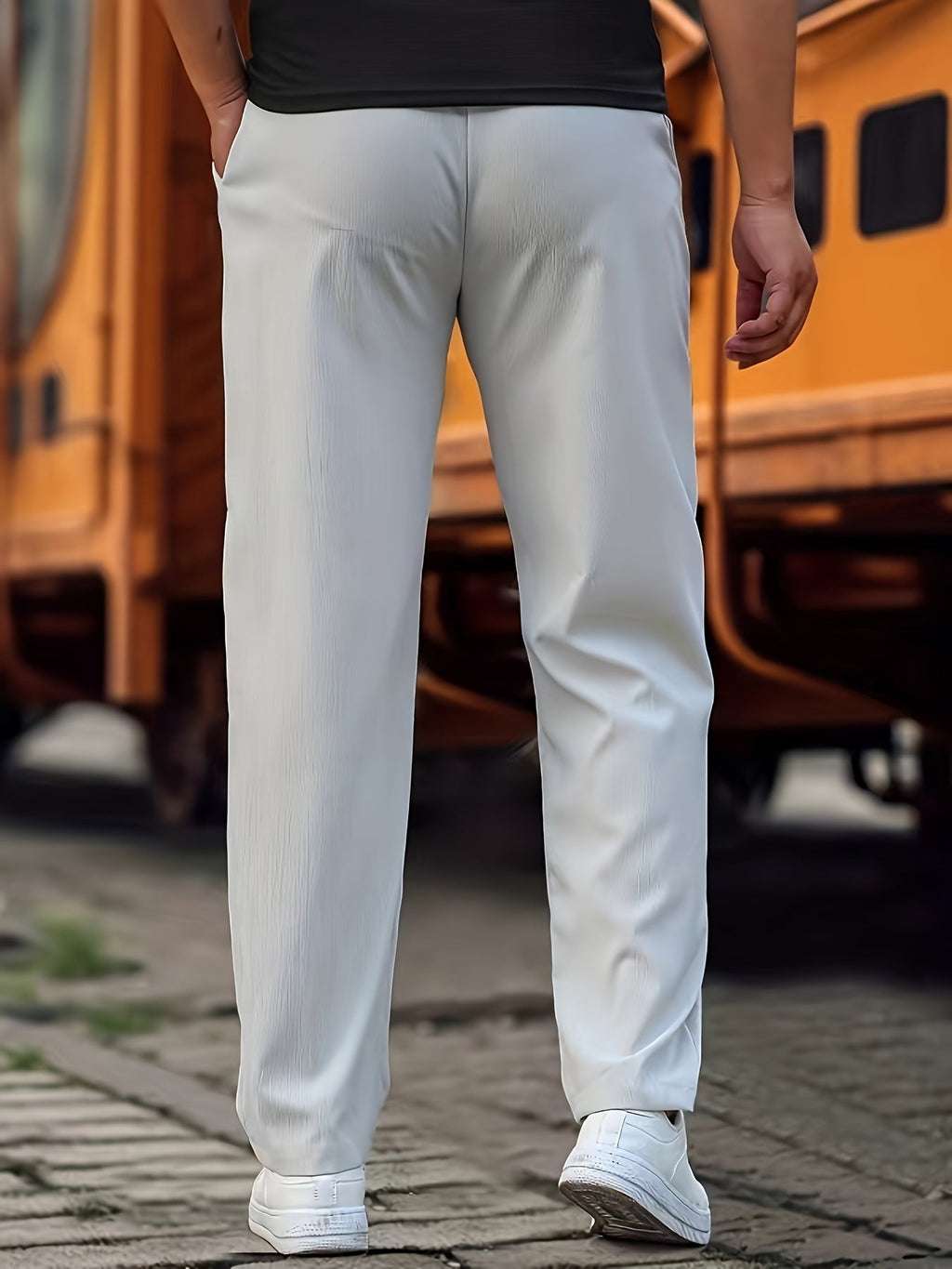 Pantalon Classique avec Taille à Cordon pour Homme | Idéal pour Usage Quotidien
