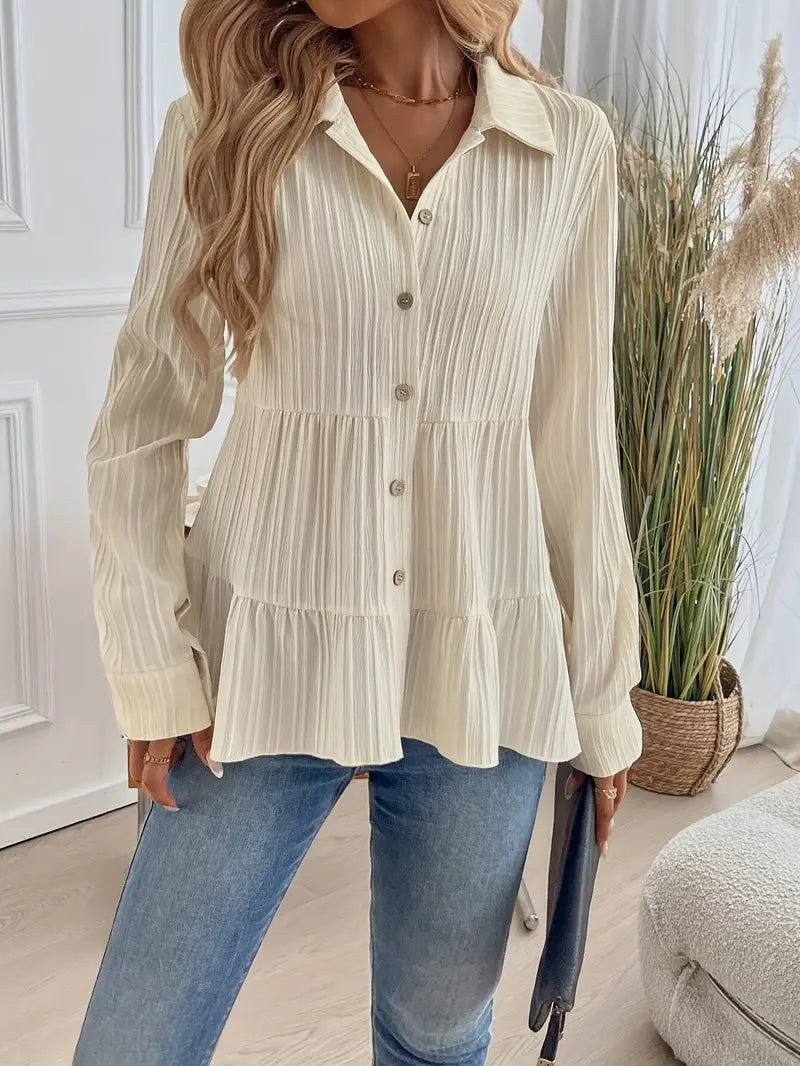 Chemise À Manches Longues Avec Fermeture Boutonnée Pour Femmes | Idéal Pour Travail Et Usage Quotidien