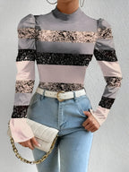 Chemisier À Motif Floral Avec Col Montant Pour Femmes | Idéal Pour Les Occasions Quotidiennes