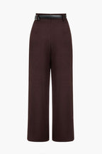 Pantalon Taille Haute À Ceinture Croisée Avec Jambe Large Pour Femmes | Idéal Pour Un Usage Quotidien