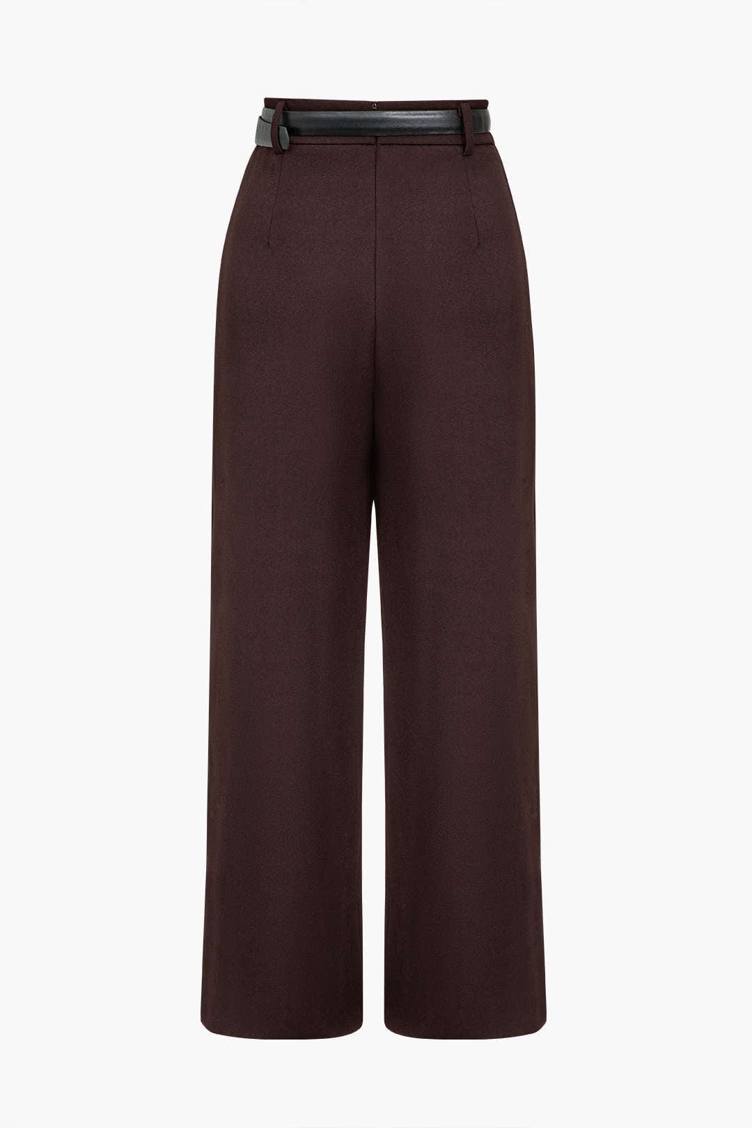 Pantalon Taille Haute À Ceinture Croisée Avec Jambe Large Pour Femmes | Idéal Pour Un Usage Quotidien