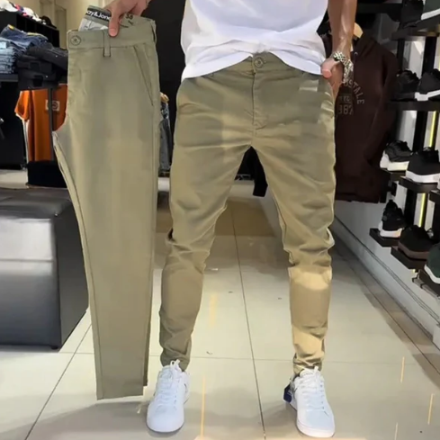 Pantalon Slim Avec Taille Structurée Et Poches Multiples Pour Hommes | Idéal Pour Les Tenues Quotidiennes