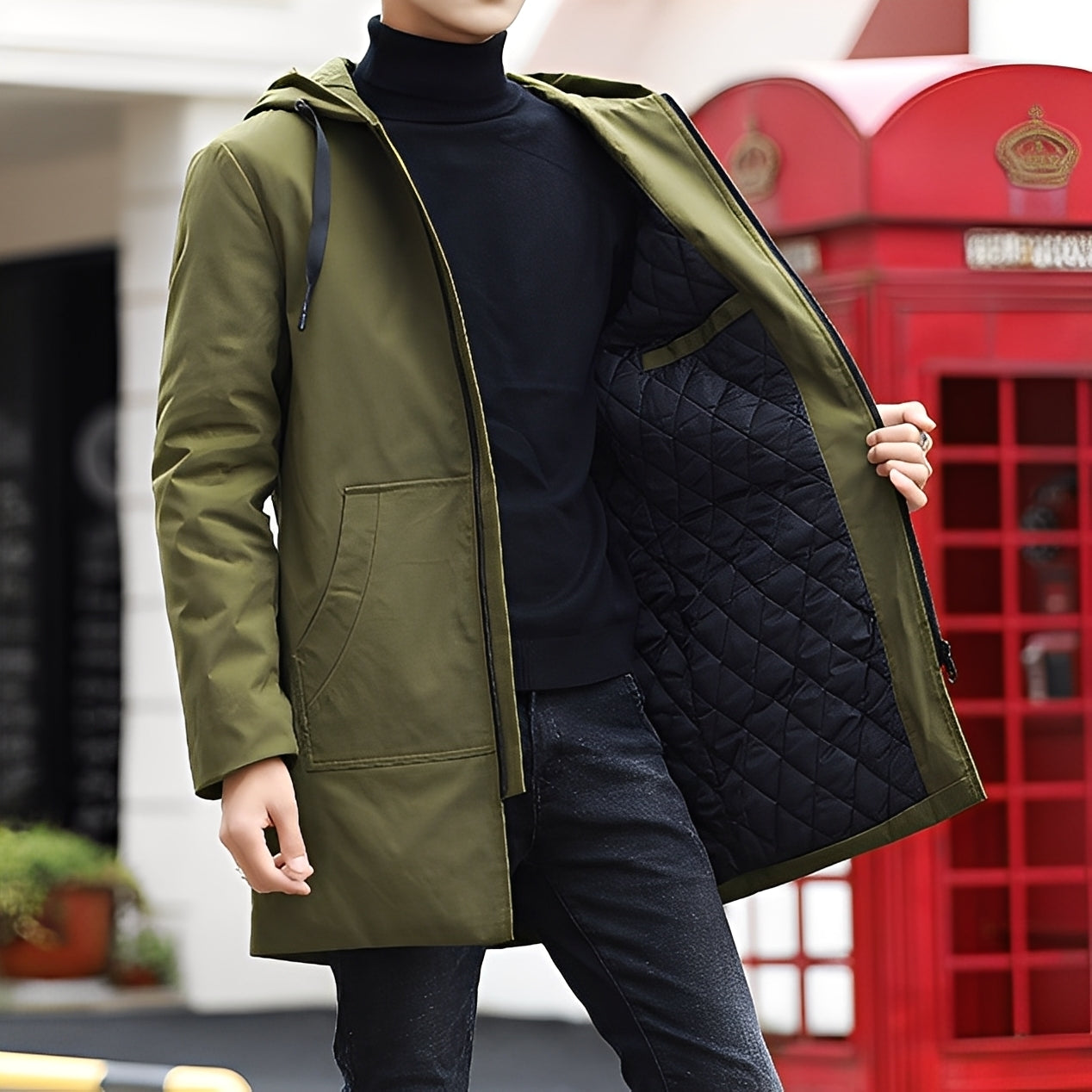 Veste Légère à Capuche avec Coupe Classique pour Hommes | Idéale pour la Mi-Saison