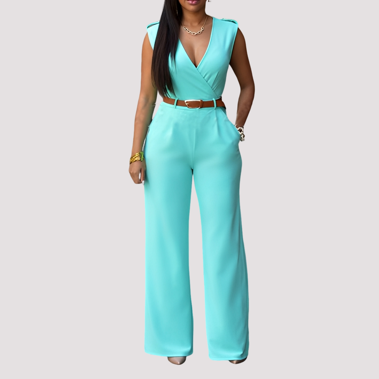 Combinaison Avec Ceinture Intégrée Pour Femme | Idéale Pour Le Bureau Et Les Sorties