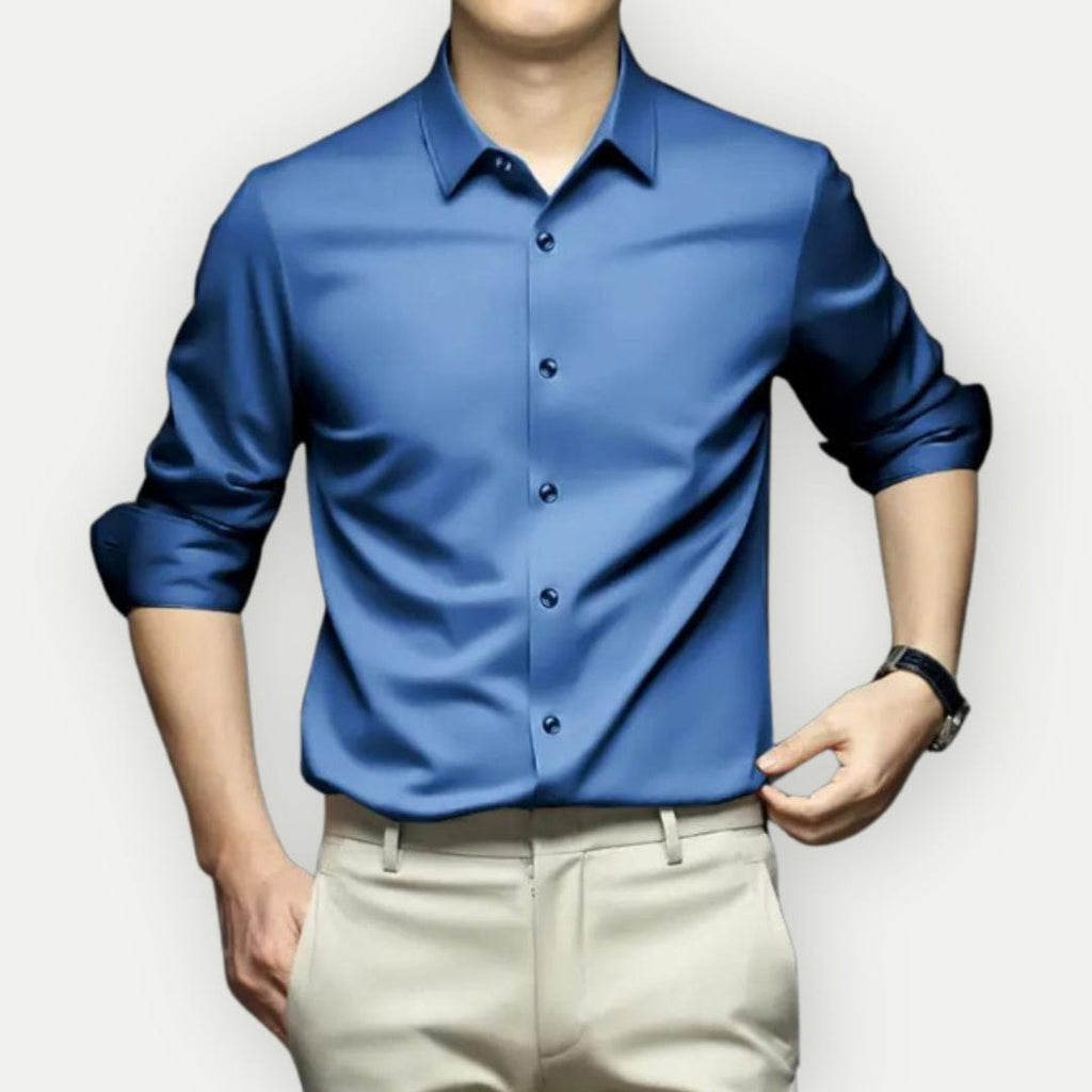Chemise Slim Fit À Manches Longues avec Coupe Ajustée pour Homme | Idéale pour Le Bureau