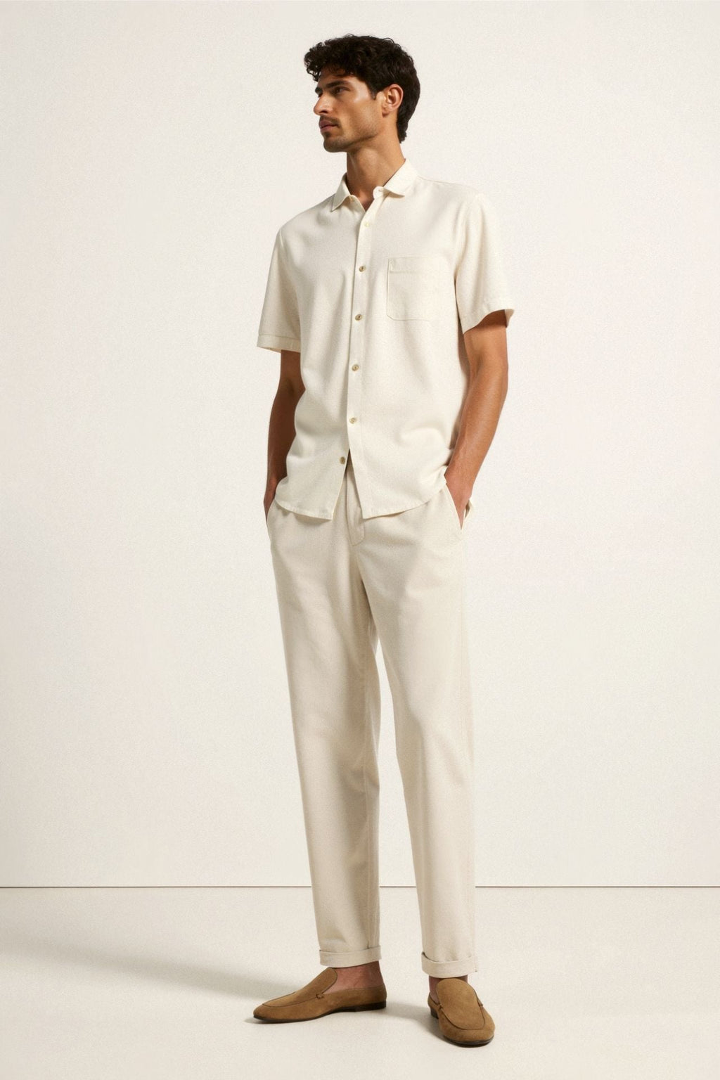Pantalon pour Hommes avec Taille Élastique Et Fermeture À Bouton | Idéal pour Un Usage Quotidien