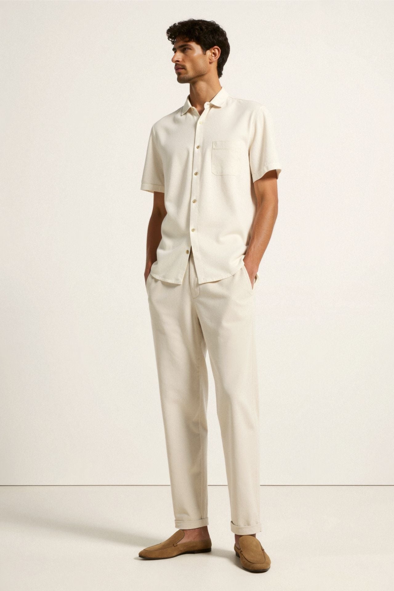 Pantalon pour Hommes avec Taille Élastique Et Fermeture À Bouton | Idéal pour Un Usage Quotidien