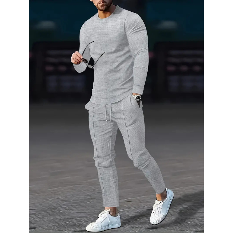 Ensemble Deux-Pièces pour Homme avec Haut à Manches Longues et Pantalon | Idéal pour le Printemps et l’Automne