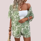 Ensemble Deux Pièces avec Blouse Ample et Short pour Femme | Idéal pour l'Été Décontracté