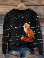 Pull Avec Motif Animal Et Coupe Décontractée Pour Femme | Idéal Pour La Saison Froide