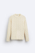 Pull pour Homme avec Motif en Torsades et Col Rond | Idéal pour les Journées Fraîches