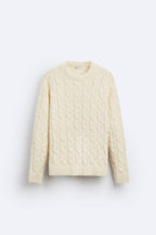 Pull pour Homme avec Motif en Torsades et Col Rond | Idéal pour les Journées Fraîches