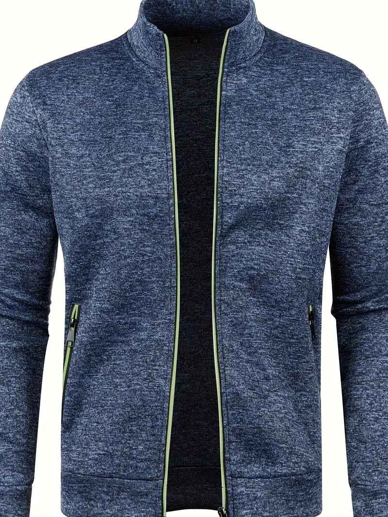 Veste Zippée Avec Col Montant Et Poches Latérales Pour Homme | Idéal Pour Sport Et Usage Quotidien