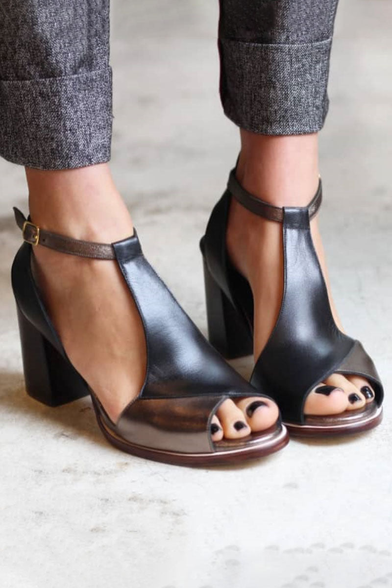 Talons À Bloc avec Bride À La Cheville pour Femmes | Idéaux pour Les Sorties Et Les Occasions Spéciales