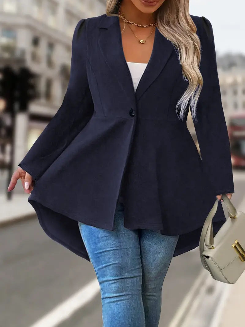 Blazer Monopetto Avec Fermeture À Un Bouton Pour Femme | Idéal Pour Le Bureau Et Les Sorties