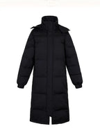 Manteau Long avec Capuche et Fermeture Zippée pour Hommes | Idéal pour l’Hiver