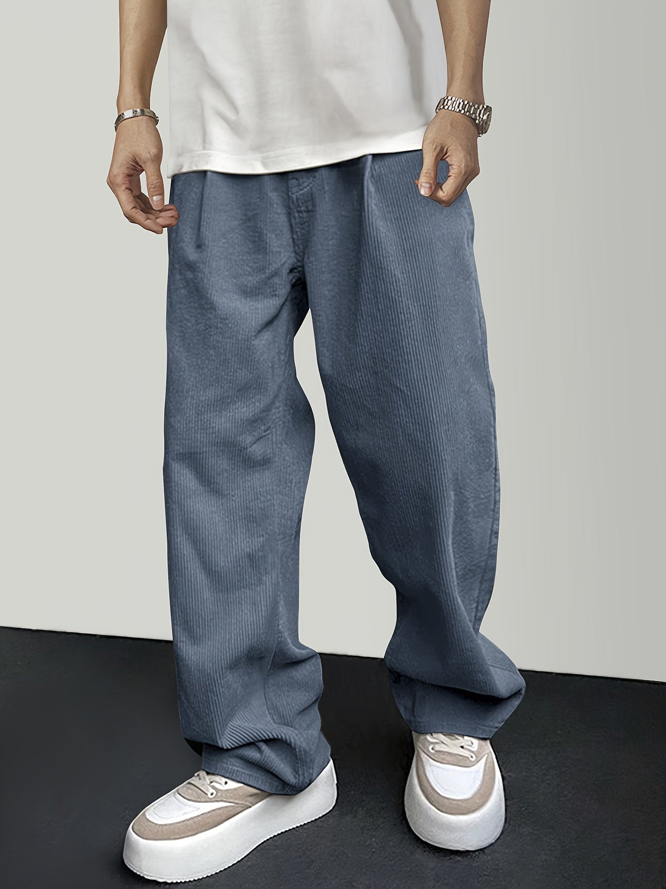 Pantalon À Jambe Droite Avec Taille À Cordon Pour Homme | Idéal Pour Le Quotidien