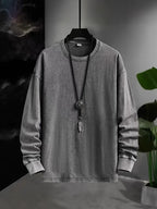 Chemise À Manches Longues Avec Effet Délavé Vintage Pour Hommes | Idéal Pour L’Automne Et Le Printemps