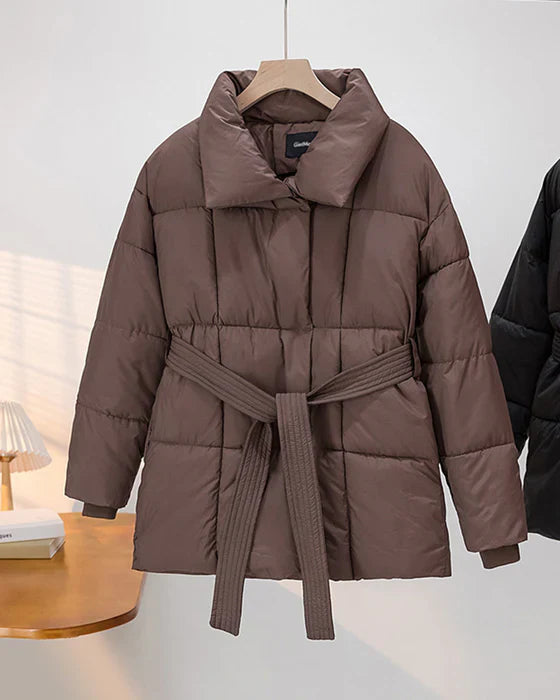Veste Matelassée avec Revers Et Rembourrage Léger pour Femme | Idéale pour Les Journées Fraîches