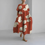 Robe Midi à Imprimé Floral Coupe Décontractée pour Femme | Idéale pour un Usage Quotidien et des Occasions Décontractées