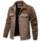 Veste Isolée avec Doublure Et Fermeture À Pression pour Hommes | Idéale pour Les Journées Froides