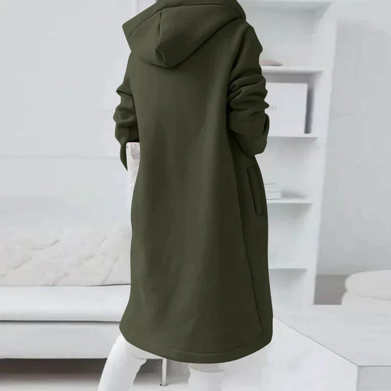 Sweat À Capuche Long Zippé Avec Coupe Standard Pour Femme | Idéal Pour Un Usage Quotidien