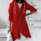 Sweat À Capuche Long Zippé Avec Coupe Standard Pour Femme | Idéal Pour Un Usage Quotidien