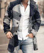 Trench-Coat Long Avec Col En V Pour Homme | Idéal Pour La Mi-Saison