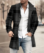 Trench-Coat Long Avec Col En V Pour Homme | Idéal Pour La Mi-Saison