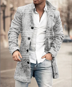 Trench-Coat Long Avec Col En V Pour Homme | Idéal Pour La Mi-Saison