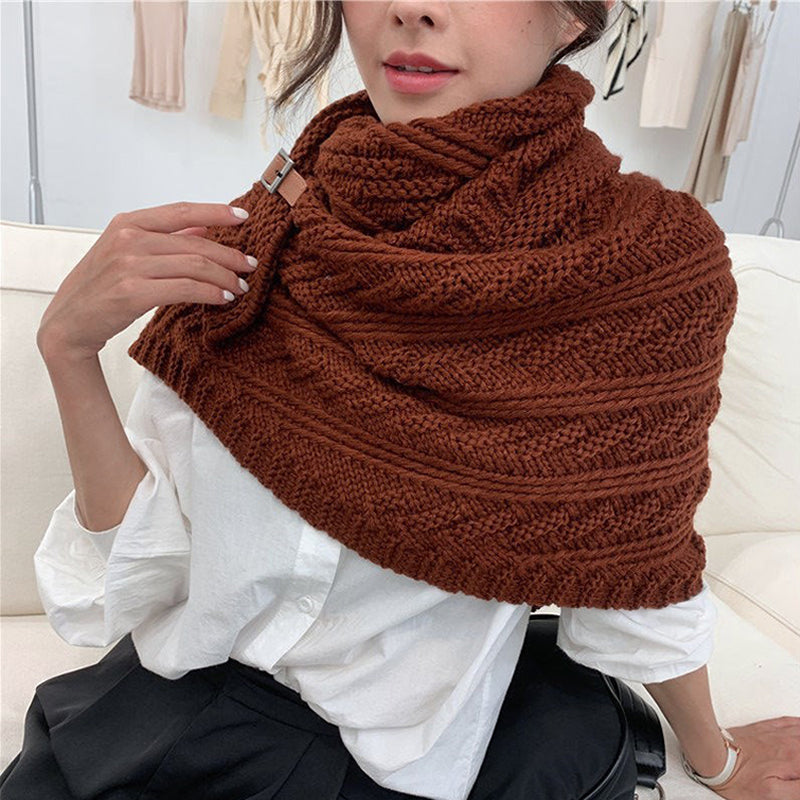 Châle Trinagle Doux avec Boucle pour Femme | Idéal pour l’Hiver