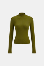 Top En Maille Avec Col Montant Et Manches Longues Pour Femme | Idéal Pour Usage Quotidien