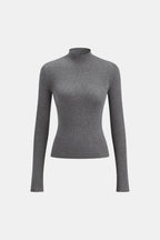 Top En Maille Avec Col Montant Et Manches Longues Pour Femme | Idéal Pour Usage Quotidien