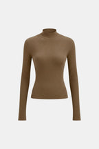 Top En Maille Avec Col Montant Et Manches Longues Pour Femme | Idéal Pour Usage Quotidien