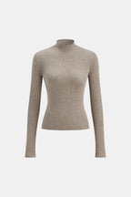 Top En Maille Avec Col Montant Et Manches Longues Pour Femme | Idéal Pour Usage Quotidien