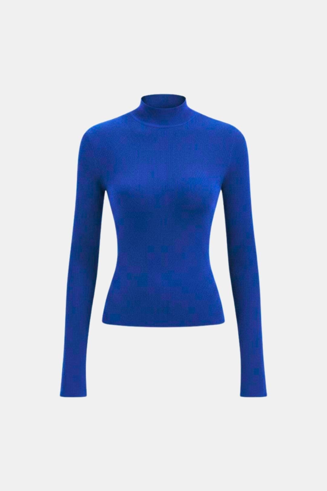 Top En Maille Avec Col Montant Et Manches Longues Pour Femme | Idéal Pour Usage Quotidien