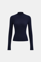 Top En Maille Avec Col Montant Et Manches Longues Pour Femme | Idéal Pour Usage Quotidien