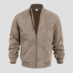 Blouson Zippé Avec Coupe Ajustée Et Col Rond Pour Homme | Idéal Pour Saisons Intermédiaires