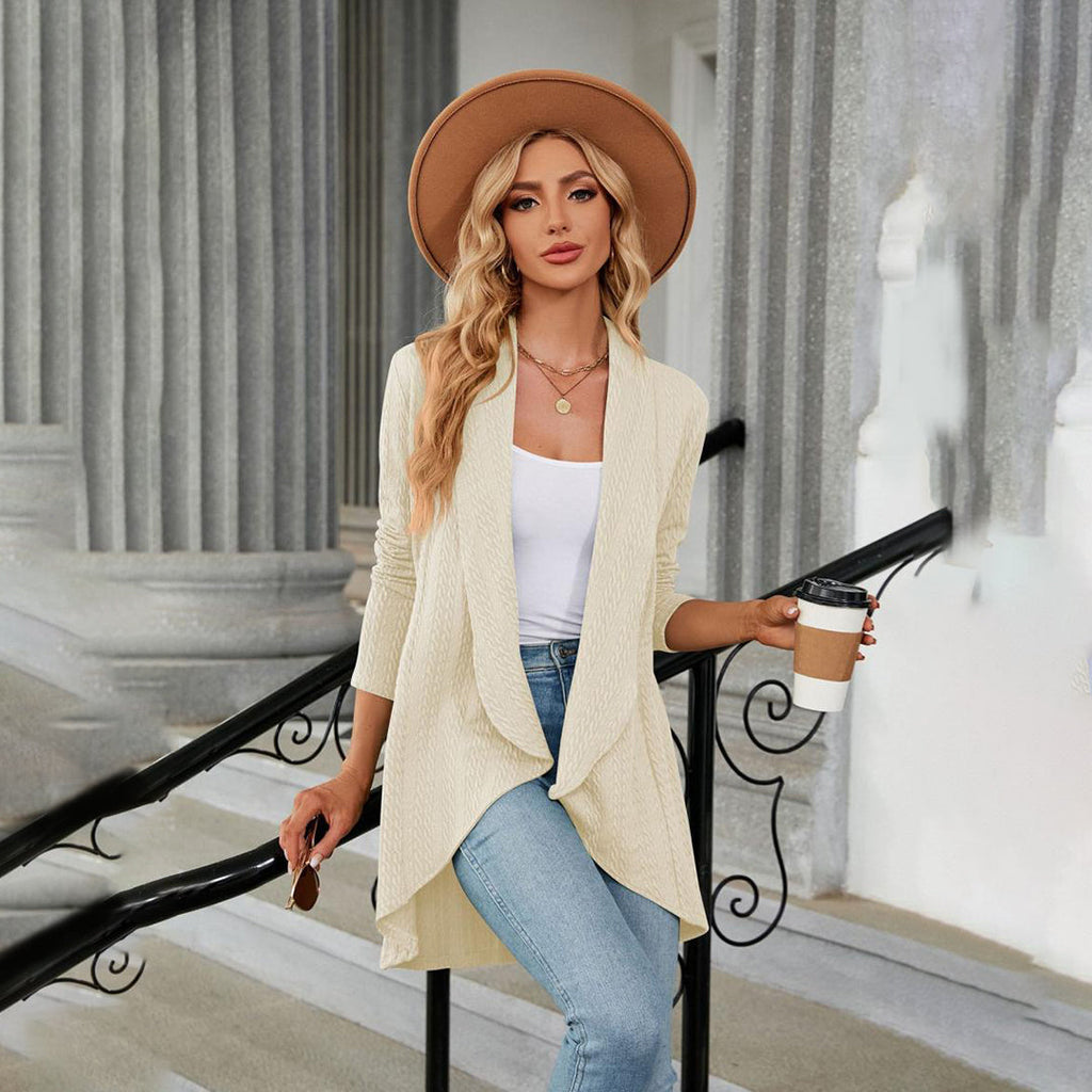 Gilet Texturé avec Coupe Droite pour Femmes | Idéal pour l'Automne