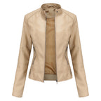 Veste Courte À Col Et Fermeture Zippée pour Femme | Idéale pour Mi-Saison