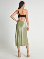 Jupe Midi Avec Taille Haute Ajustée Et Coupe Évasée Pour Femme | Idéale Pour Usage Quotidien Et Occasions Formelles