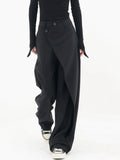 Pantalon Asymétrique à Jambes Larges pour Femme | Idéal pour un Usage Quotidien en Saison Tempérée