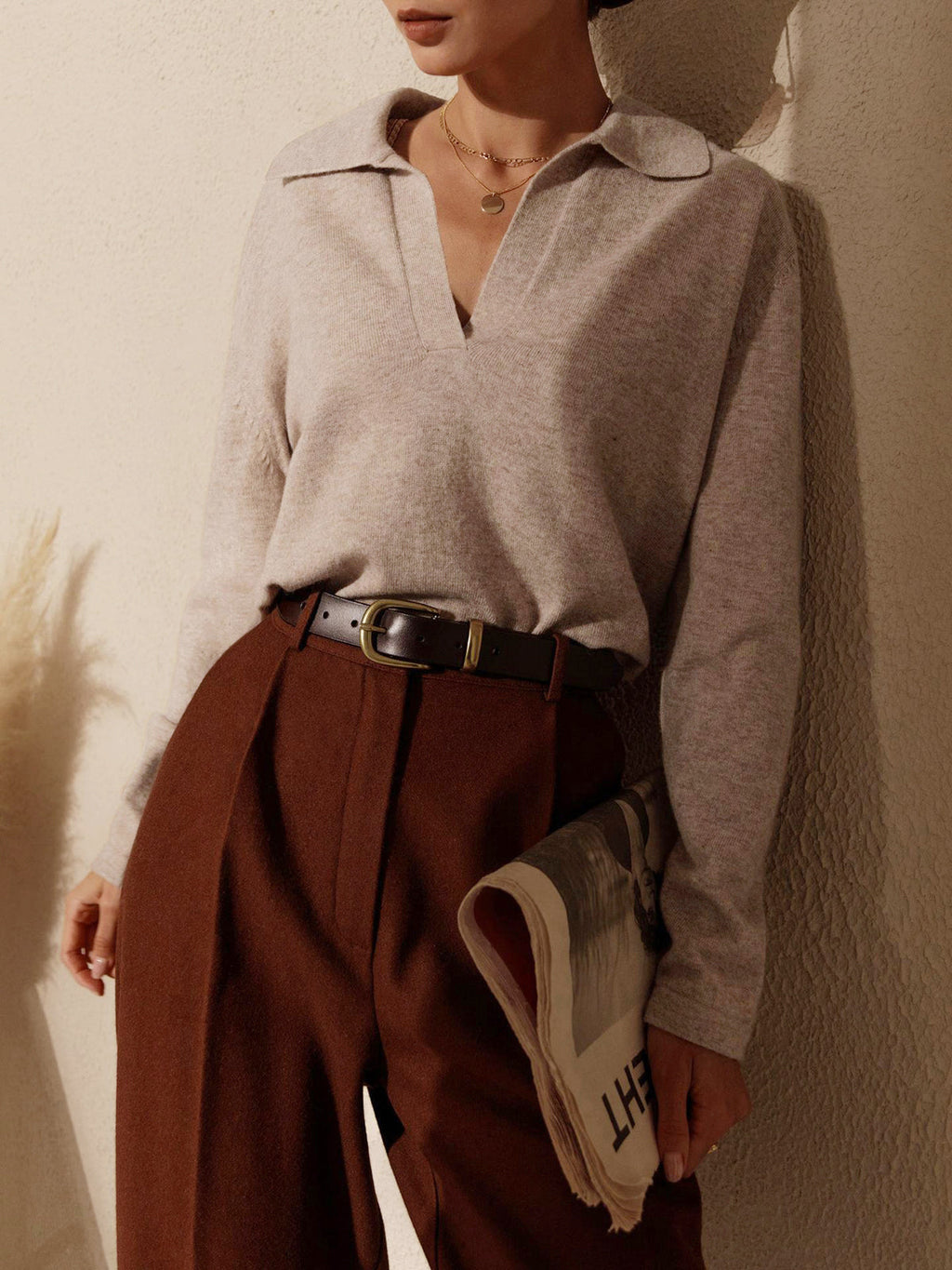 Pull À Encolure En V Pour Femme Avec Manches Longues | Idéal Pour Un Usage Quotidien